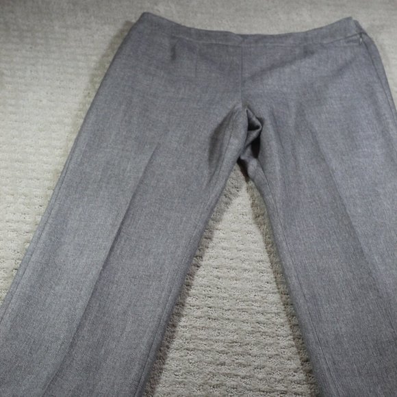 Le Suit Size 10 High Rise Straight Leg Grey Twill Slacks - Picture 1 of 8